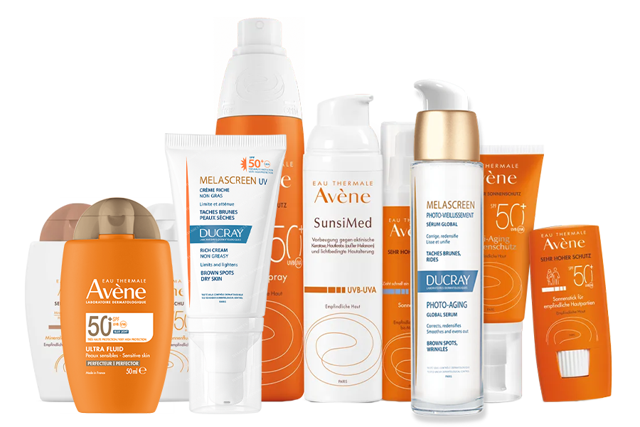 Produktfotos Avene-Ducray-Sonnenschutz